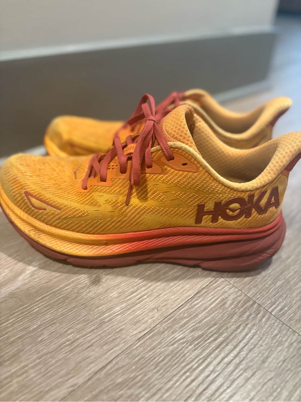 HOKA Clifton 9 Orange Running Shoes